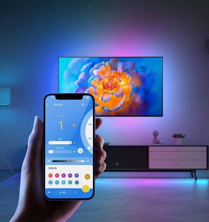 상업용 마법 COB LED 스트립 꿈 풀 컬러 DC 24V 주소 6