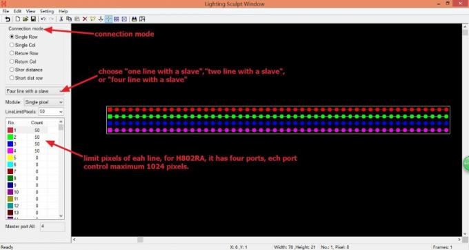 4096 픽셀 살브 DMX LED 컨트롤러 H802RA 4 포트 알루미늄 합금 물질 0